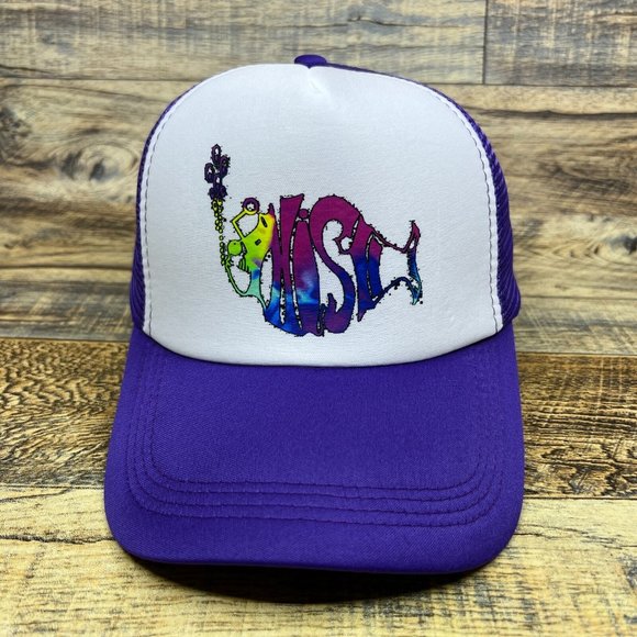 Phish Mens Trucker Hat Purple Snapback Tie-Dye Vermont 80s Jam Band Baseball Cap - Picture 2 of 8